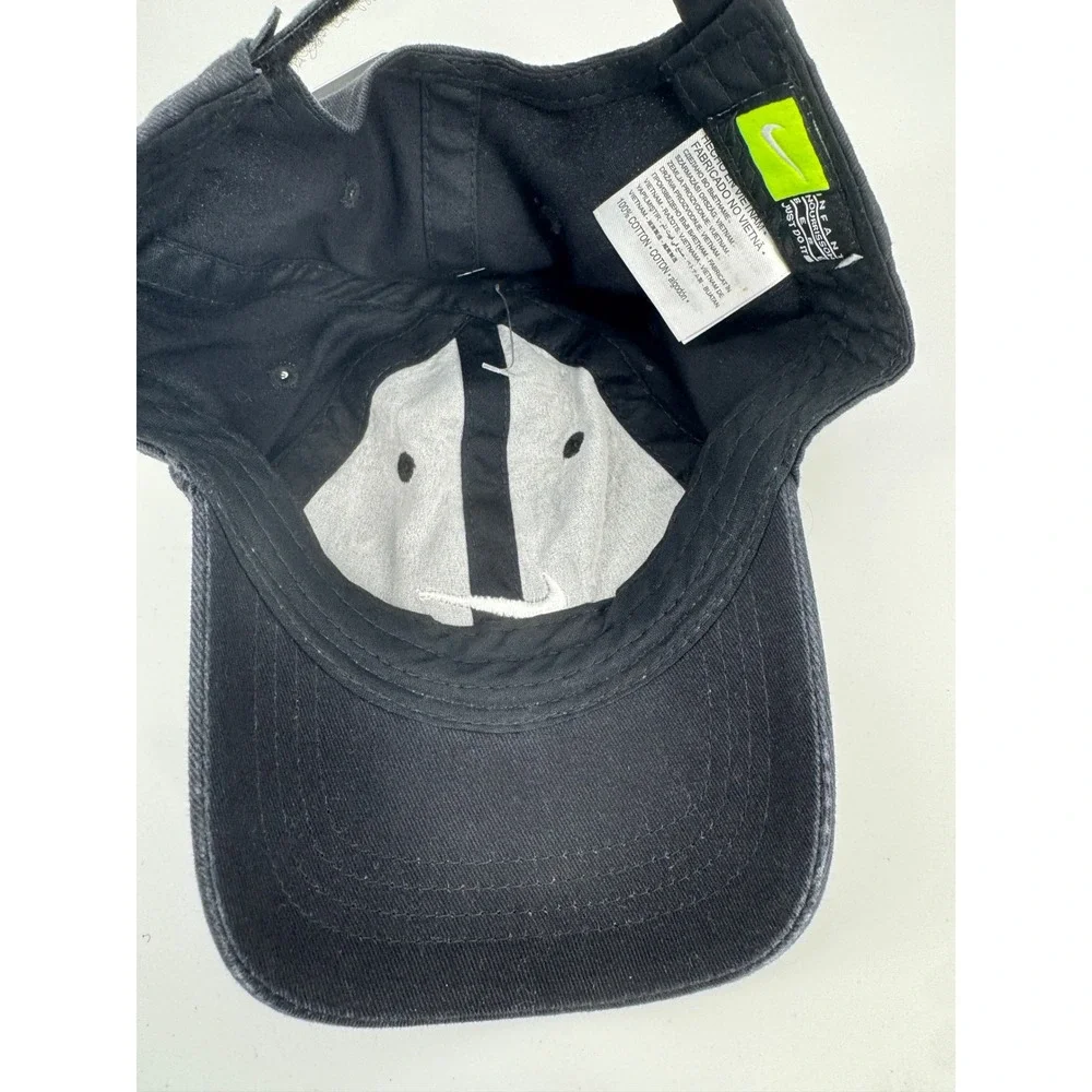 Nike‎ Infant Unisex Black Baseball Cap Hat 12/24M Adjustable Swoosh Logo
